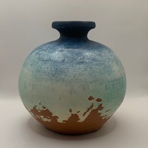 Pottery Blue and Brown Vase